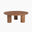 Teton Round Walnut Wood 3 Leg Coffee Table