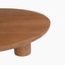 Teton Round Walnut Wood 3 Leg Coffee Table