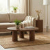 Teton Round Walnut Wood 3 Leg Coffee Table