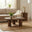 Teton Round Walnut Wood 3 Leg Coffee Table