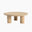 Teton Round White Oak Wood 3 Leg Coffee Table