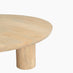 Teton Round White Oak Wood 3 Leg Coffee Table