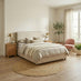 Tilly Cream & Bronze Fabric Ottoman Double Bed Frame