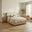 Tilly Cream & Bronze Fabric Ottoman Double Bed Frame