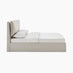 Tilly Beige & Brown Herringbone Fabric Ottoman Double Bed Frame