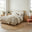 Tilly Cream & Bronze Fabric Ottoman King Size Bed Frame