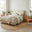 Tilly Cream & Bronze Fabric Ottoman King Size Bed Frame