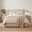 Tilly Cream & Bronze Fabric Ottoman King Size Bed Frame