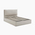Tilly Beige & Brown Herringbone Fabric Ottoman King Size Bed Frame