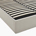 Tilly Beige & Brown Herringbone Fabric Ottoman King Size Bed Frame