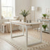 Tobermory Rectangular Whitewash & White Wood 4-6 Seater Dining Table