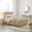 Trifle Beige Boucle Fabric Ottoman Double Bed Frame
