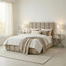 Trifle Taupe Velvet Ottoman Double Bed Frame