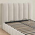 Trifle Taupe Velvet Ottoman Double Bed Frame