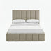 Trifle Taupe Velvet Ottoman Double Bed Frame