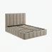 Trifle Taupe Velvet Ottoman Double Bed Frame