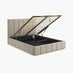 Trifle Taupe Velvet Ottoman Double Bed Frame