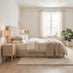 Trifle Beige Boucle Fabric Ottoman King Size Bed Frame