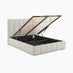 Trifle Beige Boucle Fabric Ottoman King Size Bed Frame