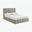 Trifle Taupe Velvet Ottoman King Size Bed Frame