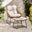 Tahiti Beige Rattan Garden Chair with Footstool