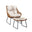 Tahiti Beige Rattan Indoor / Outdoor Chair with Footstool