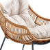 Tahiti Beige Rattan Indoor / Outdoor Chair with Footstool