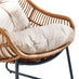 Tahiti Beige Rattan Indoor / Outdoor Chair with Footstool