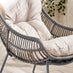 Tahiti Grey Rattan Garden Chair with Footstool