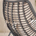 Tahiti Grey Rattan Garden Chair with Footstool