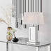 Talia Mirror and White Table Lamp