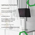 Talia Mirror and Black Table Lamp
