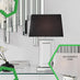 Talia Mirror and Black Table Lamp