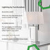 Talia Mirror and White Table Lamp