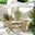 Tari & Hamburg Wood 4 Seat Round Table Garden Dining Set