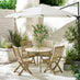 Tari & Hamburg Wood 4 Seat Round Table Garden Dining Set