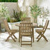 Tari & Hamburg Wood 4 Seat Round Table Garden Dining Set