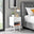 Taylor 1 Drawer White Bedside Table Silver Handles