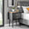 Taylor 2 Drawer Black Bedside Table Gold Handles