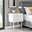 Taylor 2 Drawer White Bedside Table Silver Handles