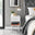 Taylor 1 Drawer White Bedside Table Silver Handles
