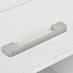 Taylor 1 Drawer White Bedside Table Silver Handles