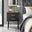 Taylor 2 Drawer Black Bedside Table Gold Handles