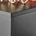 Taylor 1 Drawer Black Bedside Table Silver Handles