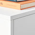 Taylor 2 Drawer White Bedside Table Silver Handles