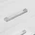Taylor 2 Drawer White Bedside Table Silver Handles