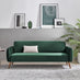 Teddy Green Velvet 3 Seater Sofa