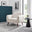 Teddy White Boucle Arm Chair