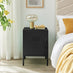 Teksi 1 Door Black Metal Locker Bedside Table
