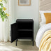 Teksi 1 Door Black Metal Locker Bedside Table